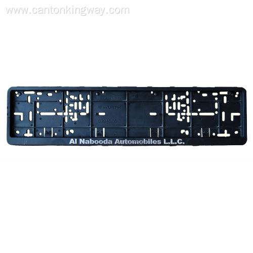 Plastic Euro License Plate Frames with Chrome logo